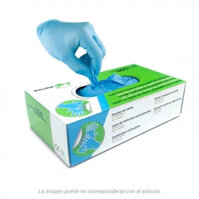 GUANTES NITRILO AZUL X-PEQ. 100u