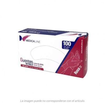 GUANTES NITRILO S/P NEGRO MED. 100u.