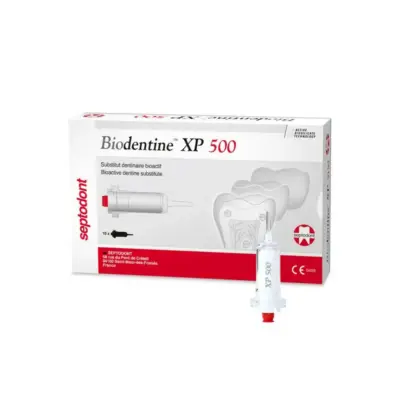 Biodentine XP 500 Sustituto Dentina Bioactivo 10 Cartuchos, Pistón Rojo Septodont