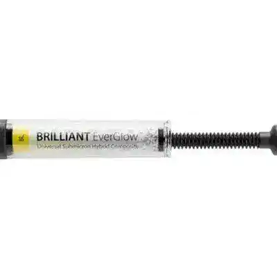 Brilliant EverGlow, material compuesto híbrido universal para odontología estética y restauraciones dentales personalizadas, con calidad y durabilidad.