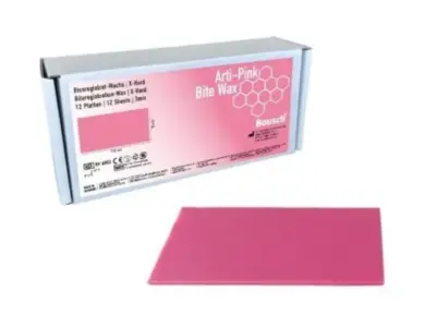 CERA ARTI-PINK BITE WAX X-HARD RECTANGULAR 12und.