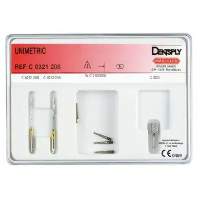 Unimetric Demo Kit 208 Fresas + Poste + Llave Maillefer
