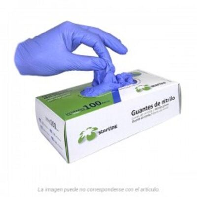 GUANTES NITRILO VIOLETA GRANDES 100u.
