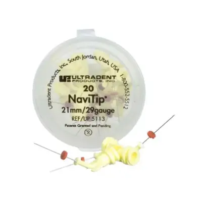 Navitips Puntas de Aplicación 29GA Caja 20 uds Ultradent AMARILLO