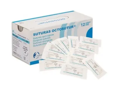 OCTOSUTUR SEDA 1/2 CIRC.TRI.3/0 22mm.75cm.12und.
