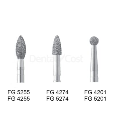 Fresas FG Diamante Pulido, Figuras 368 - 390 - 801 Surtido 6 uds Intensiv