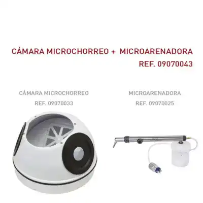 Cámara de microchorreo y microarenadora BADER