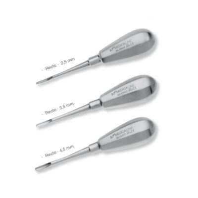 Botador Bein de Raíces Recto 2,5mm - 3,5mm o 4,5mm Inox. Medicaline by Carl Martin