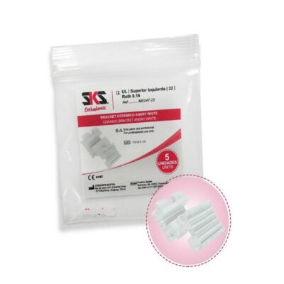 Andry White Plus Bracket Estético Cerámico MBT 0.22 Reposición 5u. SKS Dental