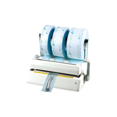 Taping dental impression material machine for accurate dental impressions and prosthetic restorations.