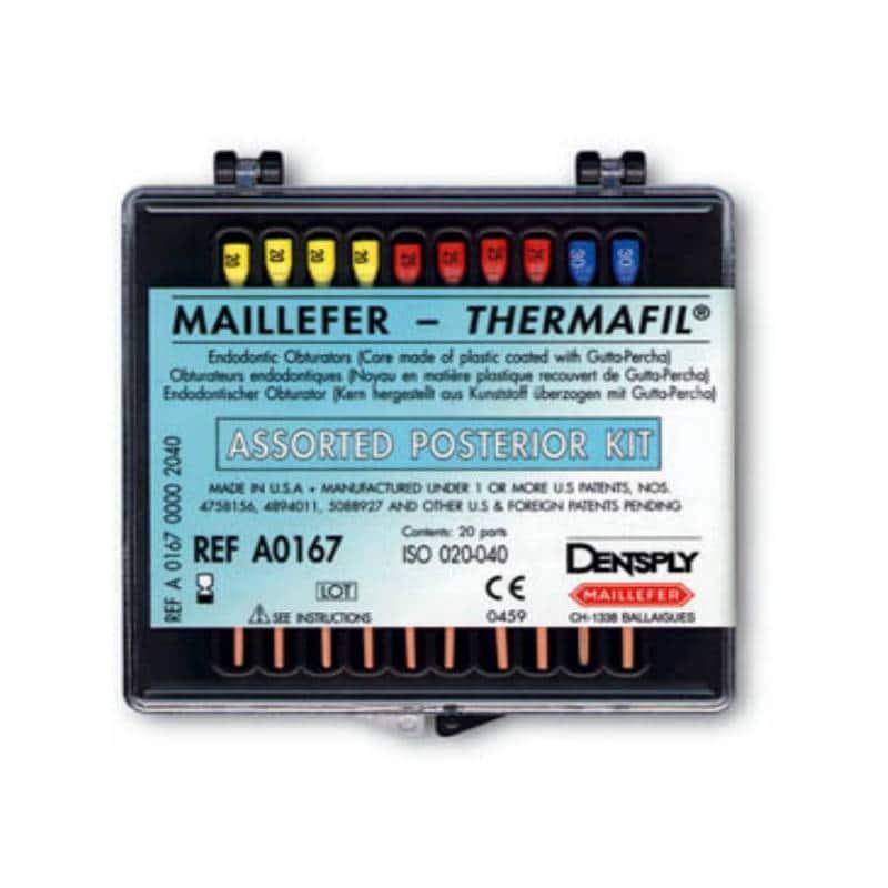 Bandeja de instrumentos odontológicos personalizados Maillefer Thermafil para accesorios y poste de obturación dental.