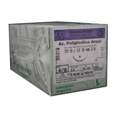 SUTURA A.POLIGLICOLICO TB-10 5/0 12u.