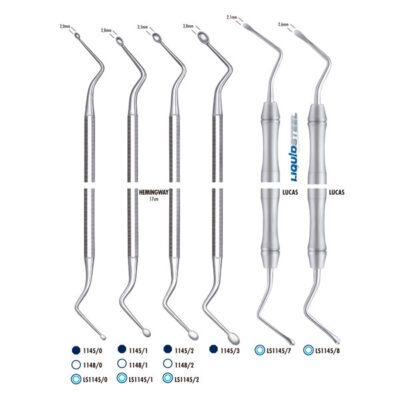 CURETA OSEA 17cm. LUCAS LIQUID STEEL