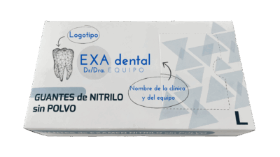 Guantes de NITRILO sin polvo - 10 caja sin personalizar -