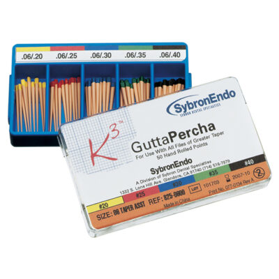 GUTAPERCHA K3 CONICID. 06 PUNTA TIPO PLUMA 50uds.
