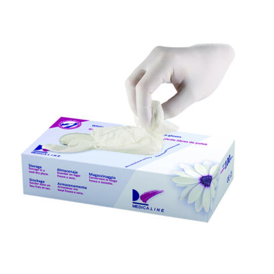 GUANTES NITRILO S/P AZUL MED. 100u