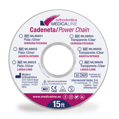 Cadeneta ML elástica Silver cerrada 2,3 mm