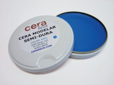 CERA MODELAR SEMI-DURA AZUL CLARO EN TARRINA 50gr.