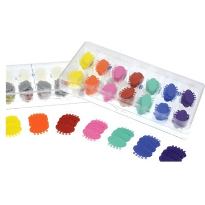 Ligaduras Elásticas Mini Módulos, Medio Ø1,3mm Caja 200 piezas Leone