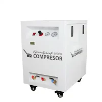 09070121-Compresor-Soundproof-insonorizado-de-40L-1.webp Compresor odontológico personalizado para clínicas dentales, equipado con manómetro, termómetro y conexiones de alta calidad, ideal para usar en tratamientos odontológicos y mantener un ambiente de trabajo higiénico y eficiente.