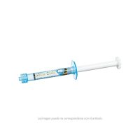 Syringe de etchant para odontología, utilizado en restauraciones y procedimientos dentales personalizados en clínicas y laboratorios.