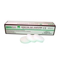 DF58552 Discos de espuma para ortodoncia personalizados, útiles en procedimientos endodónticos y espacios de protección dental.