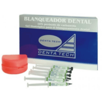 DF90127 Blanqueador dental con gel de carbamida y cotonetes para blanqueamiento profesional, ideal para tratamientos odontológicos personalizados y seguros.