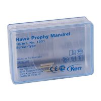 HN90371 Hawe Prophy Mandrel de Kerr en caja de plástico transparente para accesorios odontológicos profesionales.