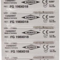 Tiras de referencia para productos dentales personalizables de la línea EXAmedic, fabricadas por HORICO, con etiquetado CE y código QR para identificación y trazabilidad en odontología profesional.