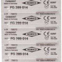 Espejo de alta calidad para productos odontológicos personalizados Horico, con etiquetas de referencia y código de barras para un control preciso.