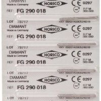 Etiquetas de productos odontológicos personalizados para laboratorio dental Horico con código QR y número de serie, ideales para profesionales en odontología.