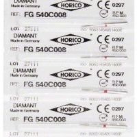 Etiquetas de productos odontológicos personalizados de alta precisión con marca Horico para restauraciones dentales.