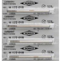 Alto texto: Instrumentos odontológicos personalizados Horico con logotipo en empaque, ideal para clínicas dentales y laboratorios de odontología.