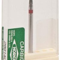 Carbide dental bur de alta precisión para odontología, en estuche transparente, fabricado en Alemania, ideal para trabajos de restauración y cavidades.