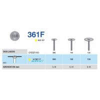H 361 F tornillo odontológico personalizado para prótesis y implantes, disponible en diferentes diámetros, ideal para odontología avanzada.