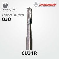 Deborador de cilindro redondeado 838 para odontología, herramientas personalizadas y de alta precisión, con diseño ergonómico y duradero, ideal para procesos dentales especializados.