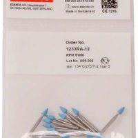Tiras de profilaxis dental Edenta con puntas azules, ideales para limpieza bucal profesional en clínicas odontológicas. Solución personalizada para higiene dental eficaz.