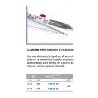 LE96752 Alambre preformado Kobayashi para soporte de tracción en aparatología dental y ortodoncia.