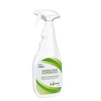 Spray desinfectante para superficies en odontología, desinfectante de alta eficacia, producto de limpieza profesional, opción personalizada para clínicas dentales, higiene y seguridad en servicios odontológicos.