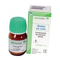 eugenato-oxido-zinc-45gr Oxido de zinc para odontología, producto personalizado para cementos dentales, ideal para restauraciones y prótesis dentales.