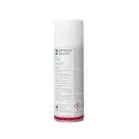 Spray de disolvente para eliminar adhesivos de fijación dental, ideal para profesionales odontológicos, con fórmula segura y eficaz, en envase aerosol compacto.