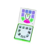 kit-clamps-con-ala-hysolate-acabado-brillante-9-piezas-hygenic Alto: Juego de alineadores dentales personalizados System 9 para corrección dental y estética, incluye varias piezas de diferentes tamaños y colores para tratamientos ortodónticos.