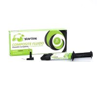 kit-composite-fluido-4-jeringas-2g Cloruro de mercurio odontológico en envase con jeringa y punzón para aplicación dental, utilizado en tratamientos odontológicos especializados.