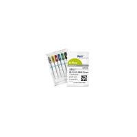 limas-k-flex-21-mm-6-uds Trocitos de bisturí de diferentes colores y tamaño en una caja con las herramientas de odontología, ideales para procedimientos dentales precisos y personalizados.