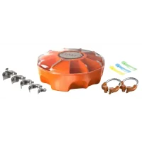 mini-kit-intro-bandas-original-halo Alto contenido de polímero transparente con compartimentos para almacenamiento y ordenación de productos odontológicos personalizados. Incluye ganchos, cierres y colores variados para mayor personalización.