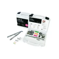 sistema-de-matrices-unica-anterior-intro-kit Unica introkit anterior, kit de instrumentos odontológicos personalizados para restauraciones dentales, en estuche con accesorios y componentes intercambiables de alta precisión.