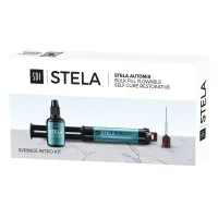 stela-automix-intro-kit Syringe introducción kit de restauración dental con relleno en flujo y resina auto mezclable para tratamientos odontológicos personalizados.