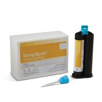 TempSpan - Material de cera temporal para prótesis dentales, con aplicador y doble cartucho para soluciones odontológicas personalizadas en clínicas dentales.