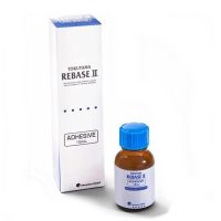 Rebase II adhesivo dental para prótesis removibles y bordes de dentadura, adhesivo de alta calidad para uso odontológico, 15 ml, ideal para fijar prótesis y mejorar la comodidad del paciente.