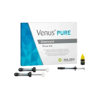 Venus PURE Diamond Kit de productos odontológicos personalizados, con material de alta calidad para odontología estética y restauradora, incluyendo componentes para composites y cementos dentales.